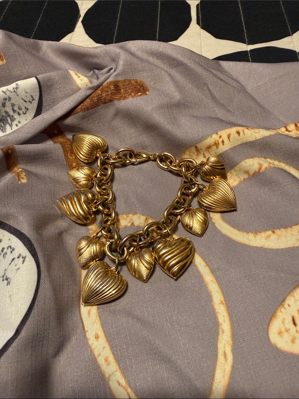 Gold Heart Charm Bracelet - Women's Jewelry